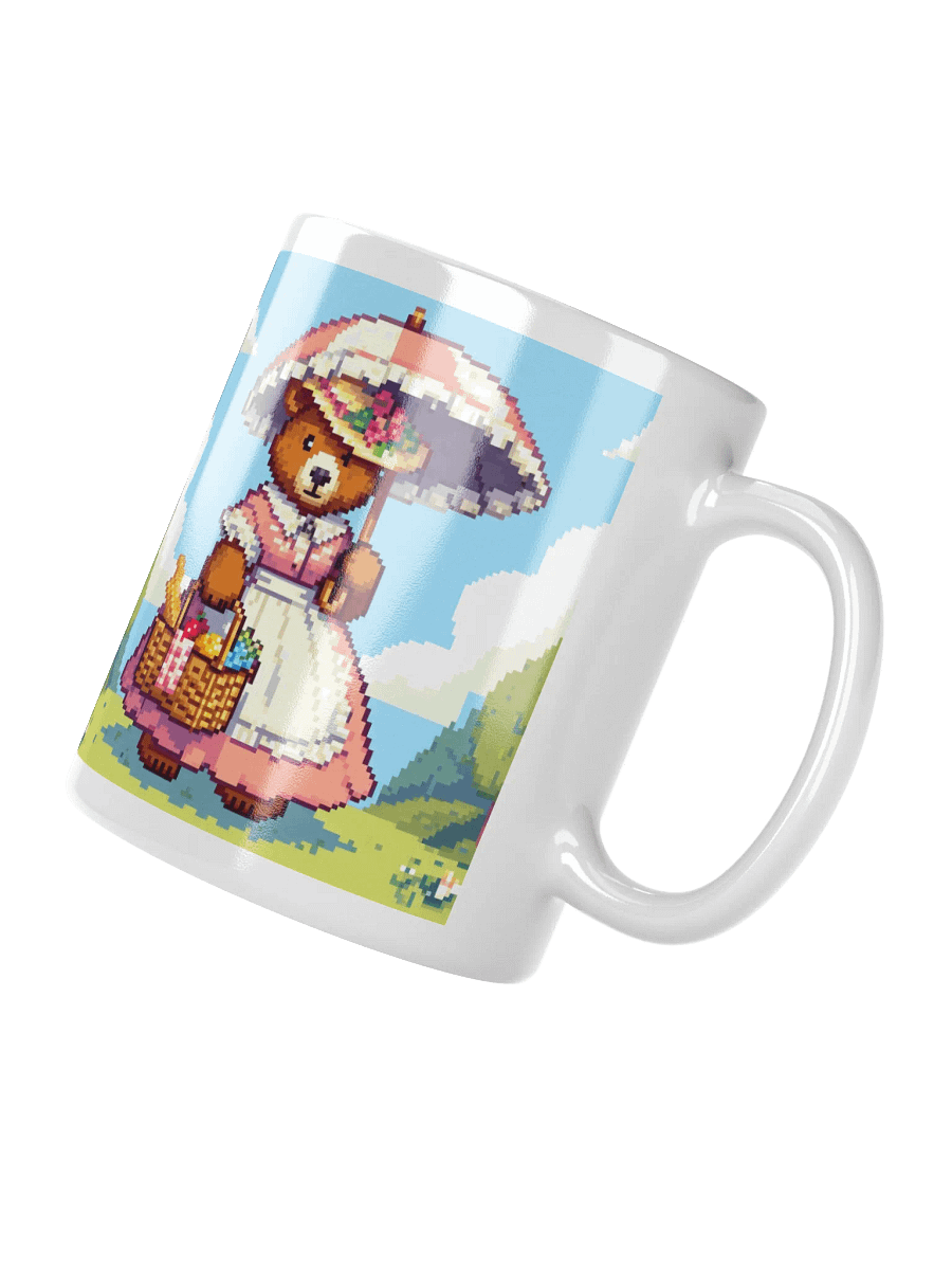 Pixel Art Momma Bear Southern Belle White Mug product image (2)
