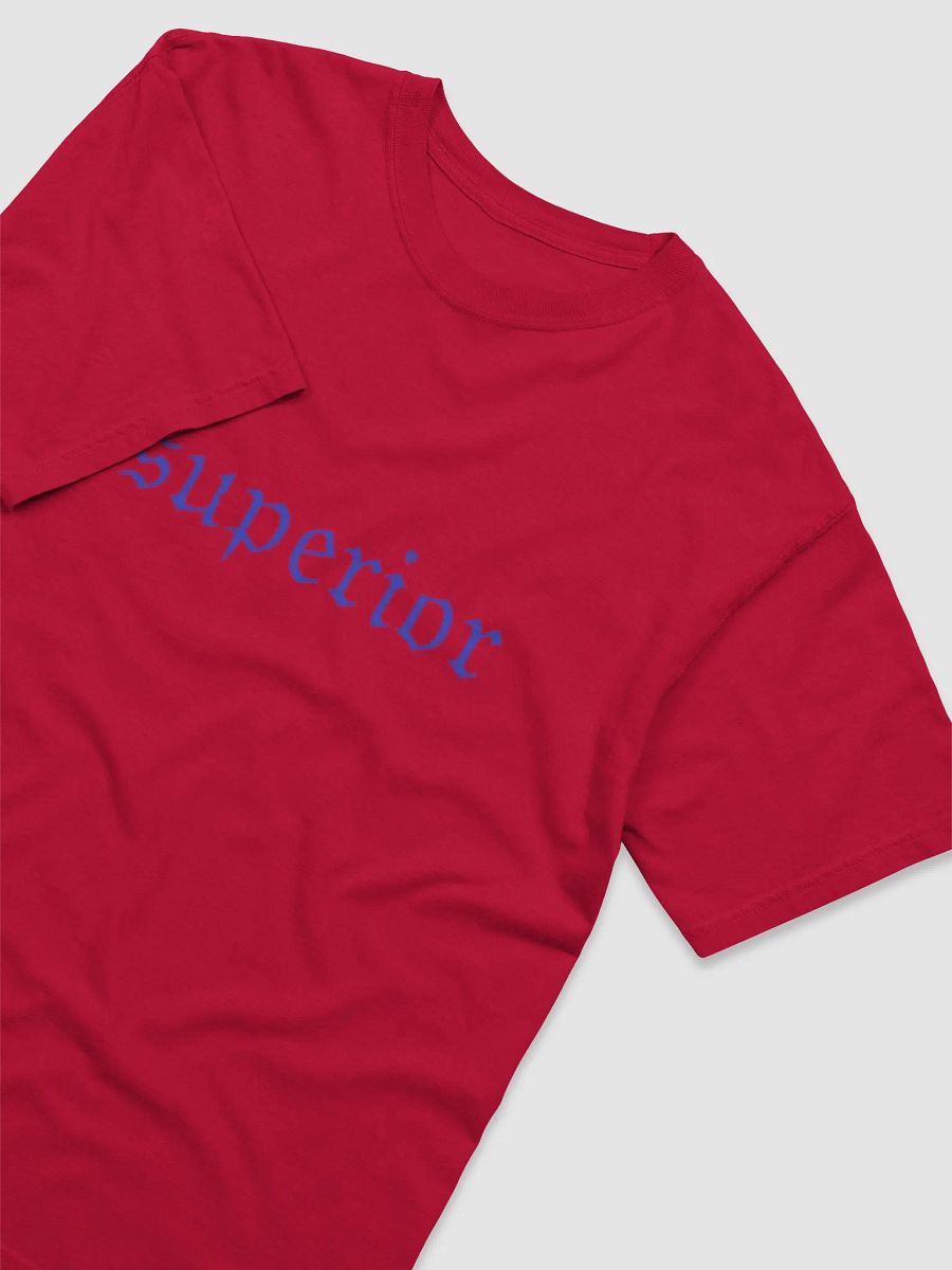 superior red shirt blue letters product image (3)