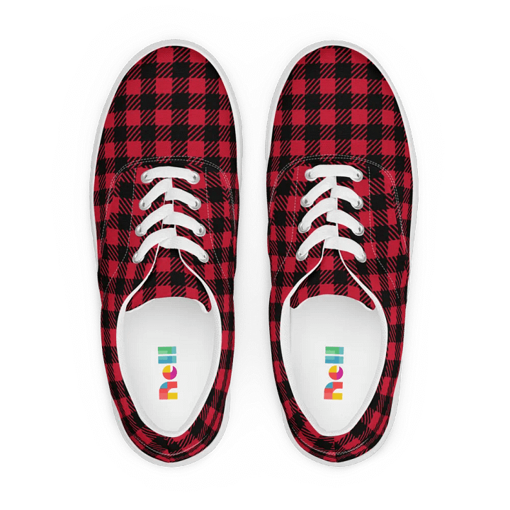 Plaid Fusion Men's Canvas Shoes product image (1)