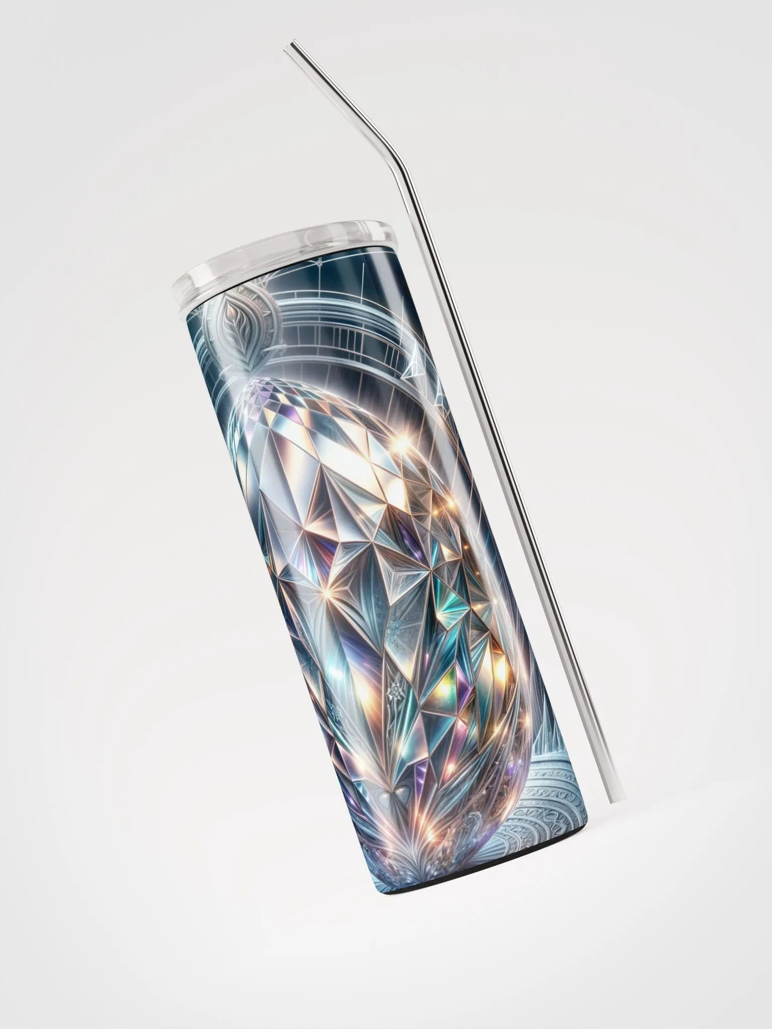 Stainless Steel Tumbler: Celestial Crystalline Bloom product image (5)