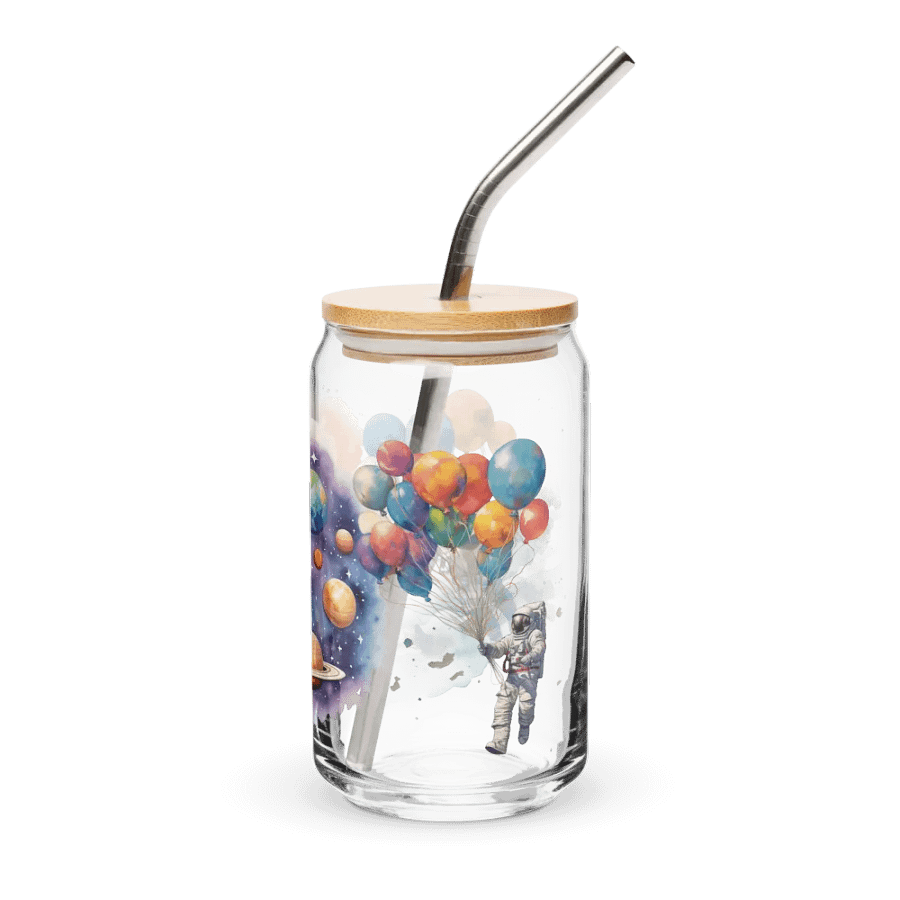 Galactic Balloon Astronauts Glass product image (3)