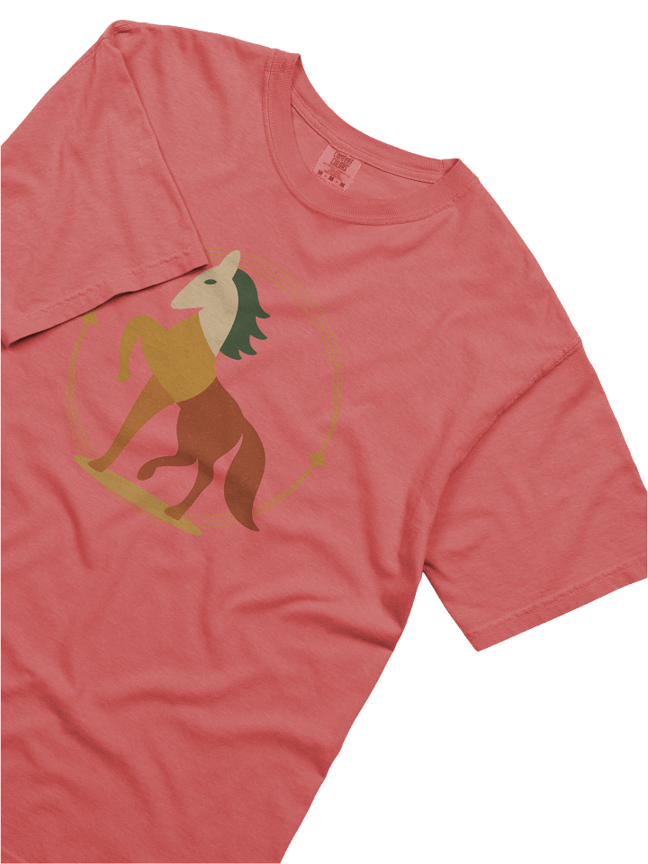 Patchwork Stallion – Modular Myth on Cotton - Star-Framed Statement Tee - by M-Art & Design product image (2)