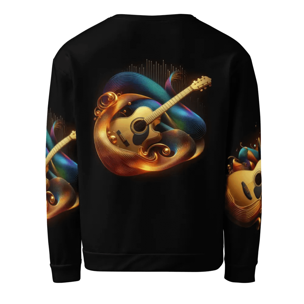 Golden Guitar Musical Instrument - All-Over Unisex Sweatshirt #2 product image (2)