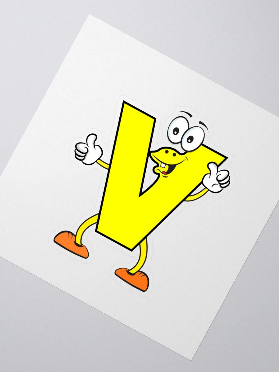 V Letter Cartoon Character Sticker product image (4)
