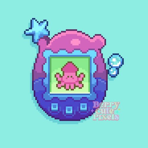 The next tamagotchi friend is the squid🦑
Stickers are available now in my store! Link in bio

#pixelart #pixelartaesthetic #t...