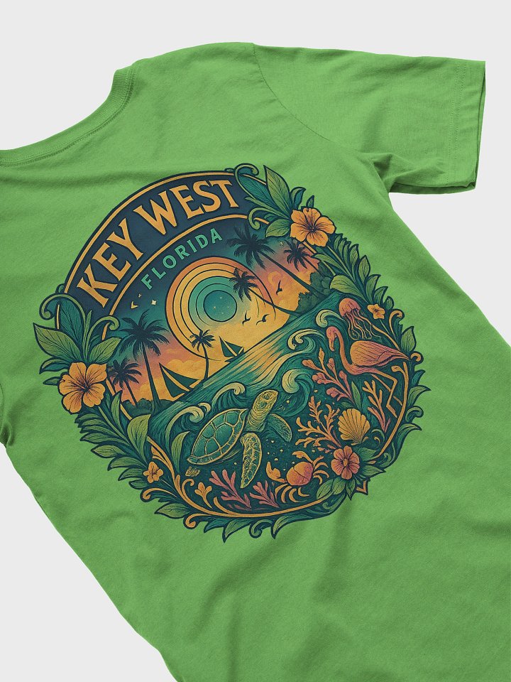 Key West Tropical T-Shirt Ultra Soft Tee with Ocean Scene product image (1)