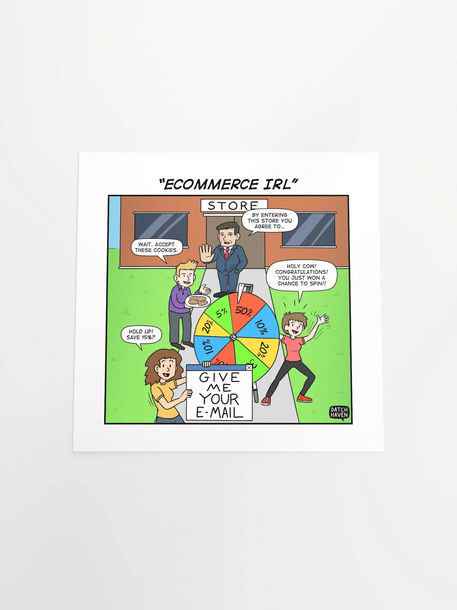 "eCommerce IRL" poster (10″×10″) product image (4)