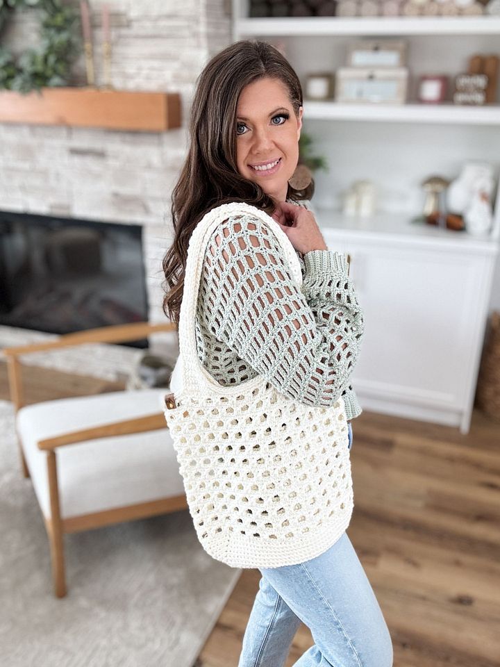 Peek-A-Boo Market Bag Crochet Pattern product image (2)