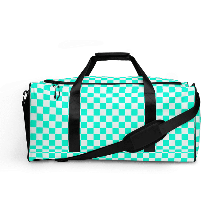 Checkered! Black and White Checkers Duffel Bag product image (1)