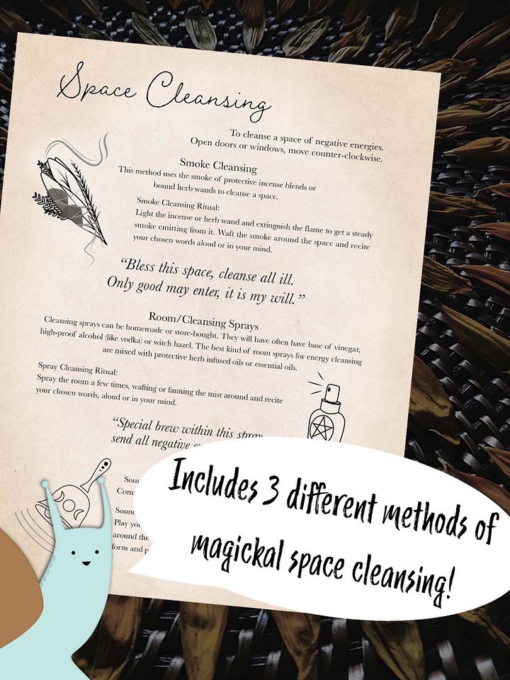 Space Cleansing Grimoire Page - Digital Download product image (1)