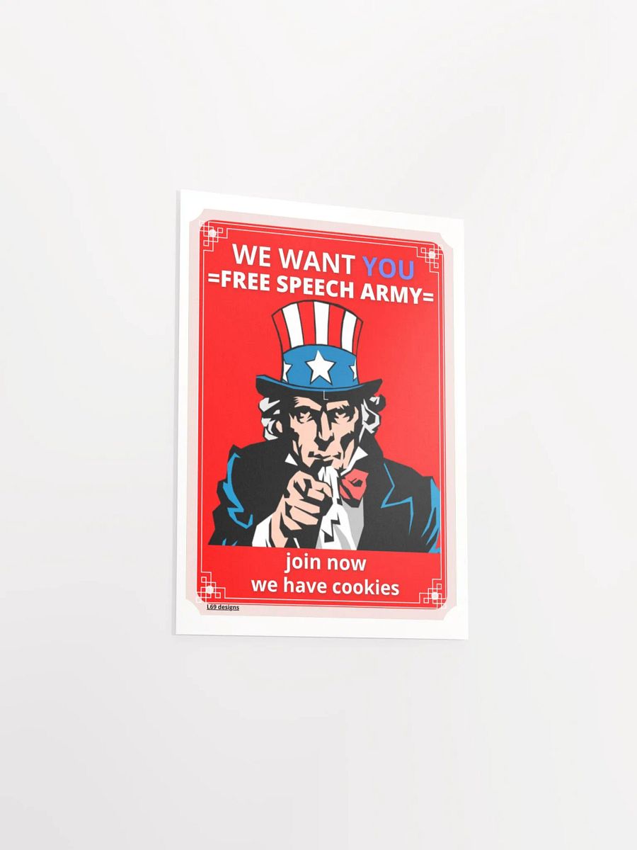 WE WANT YOU FOR FREE SPEECH ARMY product image (3)