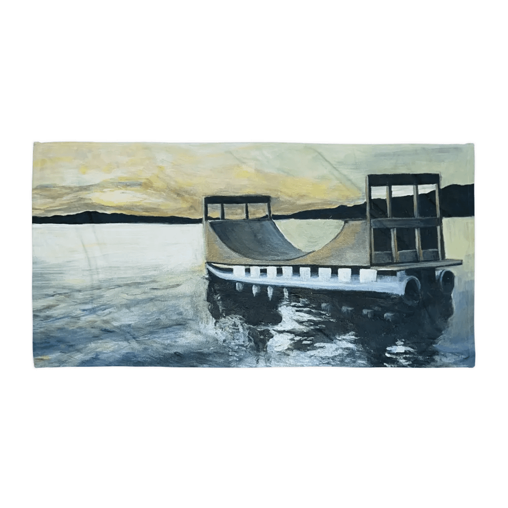 Rampboat painting beach towel product image (1)