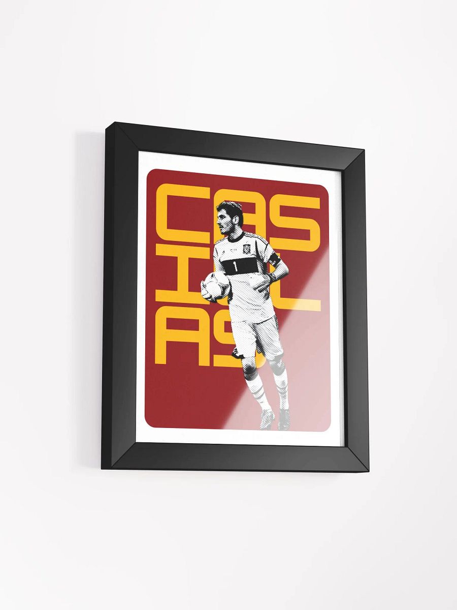 Iker Casillas BW Spain Name Art Framed Print product image (3)