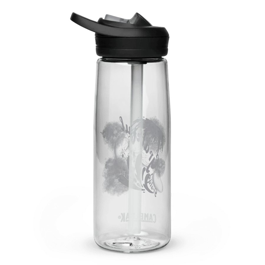 Camelback water bottle with beautiful swirly blue water splash and drops design featuring “ grateful’ product image (4)