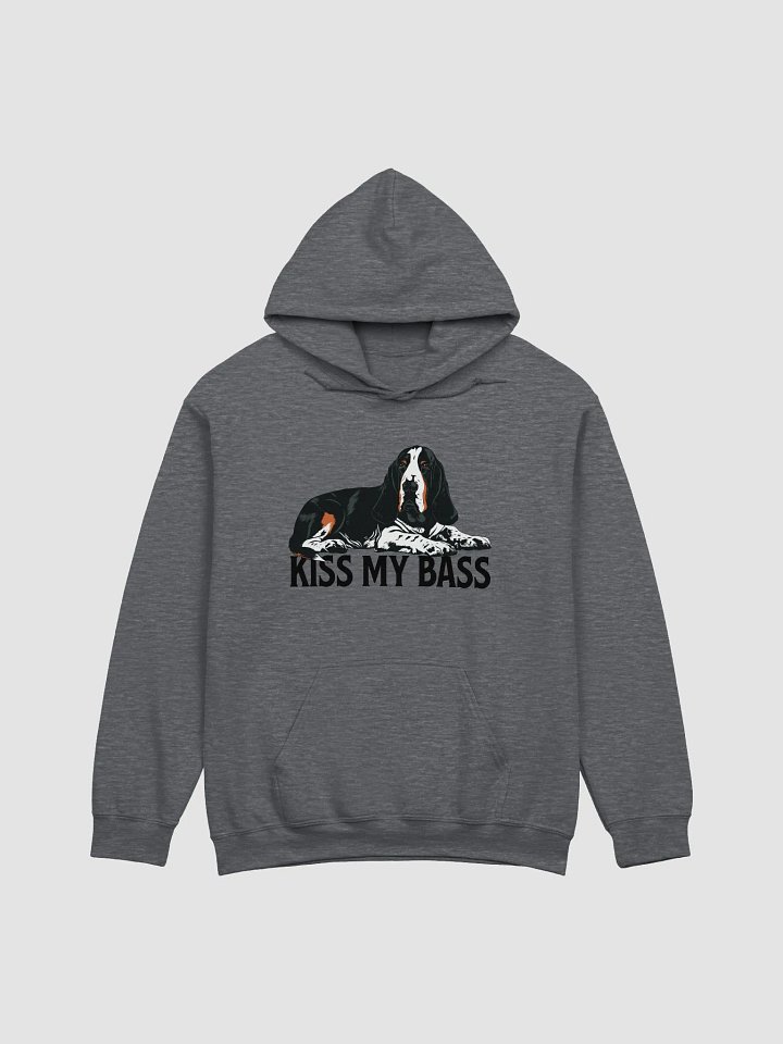 Kiss My Bass Hooded Sweatshirt | Funny Hoodie for Basset Hound Owners product image (1)