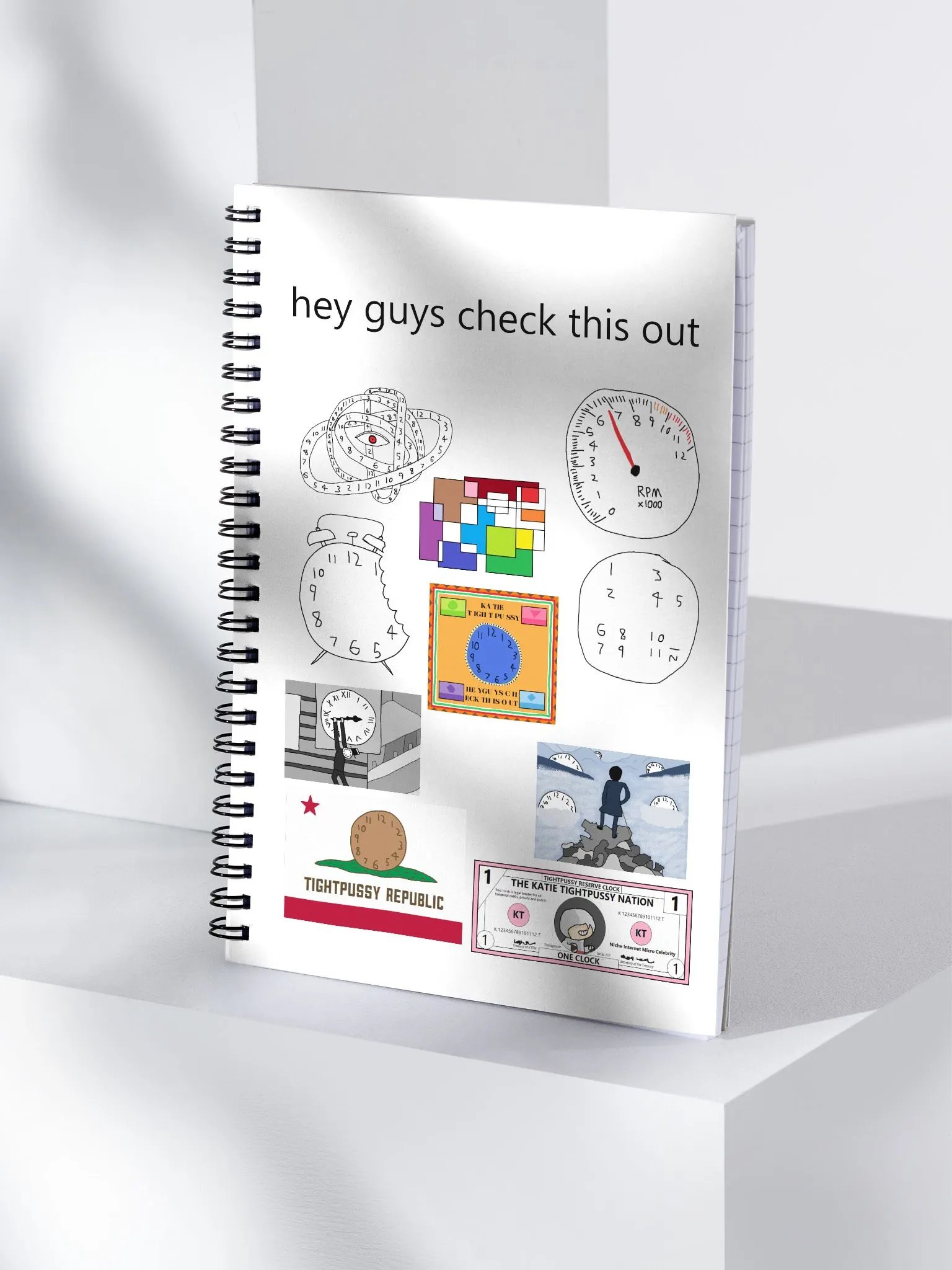 Clock Collage Spiral Notebook product image (3)