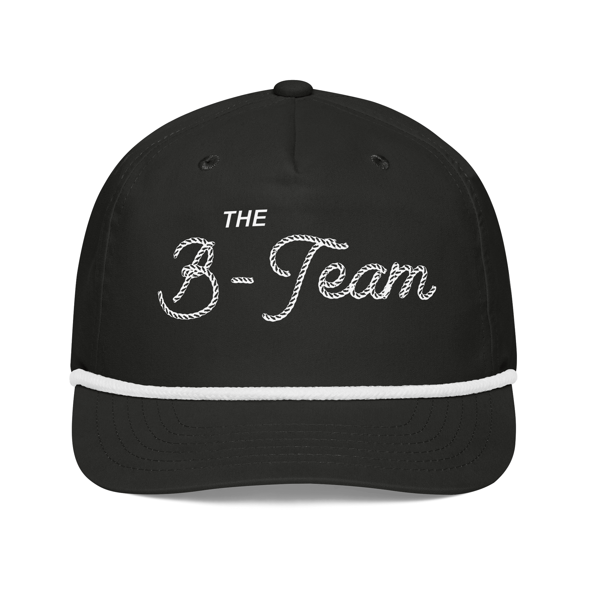 B-Team Wordmark Rope Hat White Font product image (1)