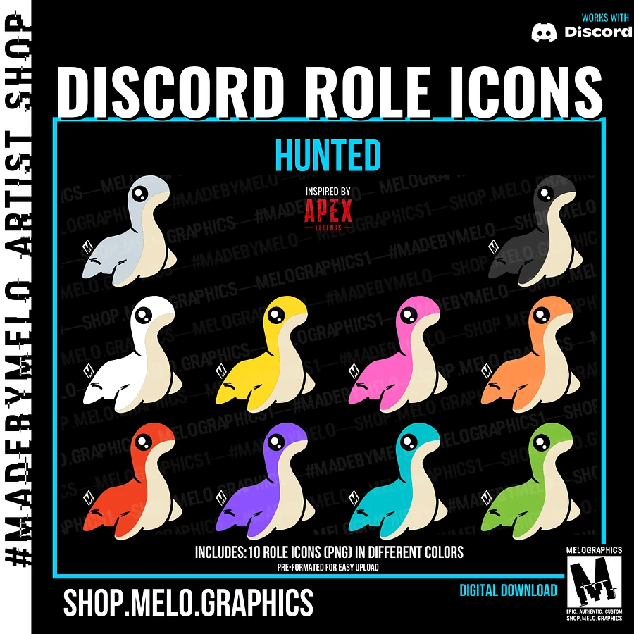 Hunted - Discord Role Icons | #MadeByMELO product image (1)
