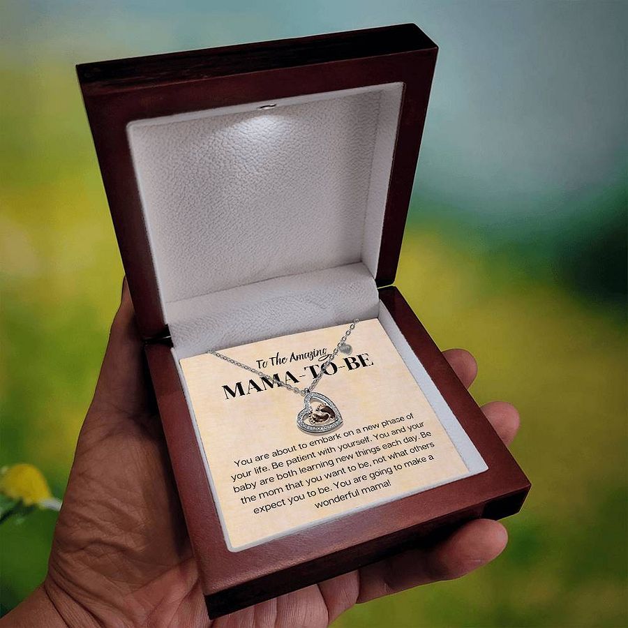 To The Amazing Mama-to-Be – Rose Gold Baby Feet Necklace product image (4)