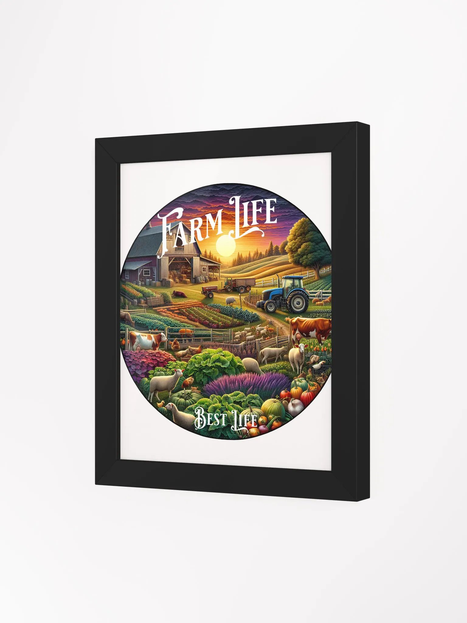 Farm Life, Best Life Framed Poster | Celebrate the Simple Joys | A Heartfelt Tribute to Farm Life | Bring the Farm's Warmth Home | Where Joy Meets Nature | Embrace Your Roots product image (3)