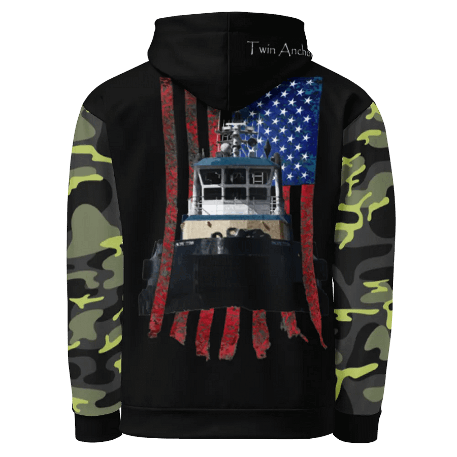 Copy of Camouflage & Black Pacific Titan & CE Flage Hoodie product image (7)