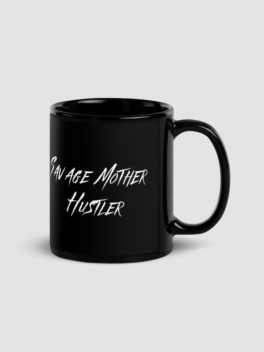 [Savage Mother Hustler] Black Glossy Mug product image (2)