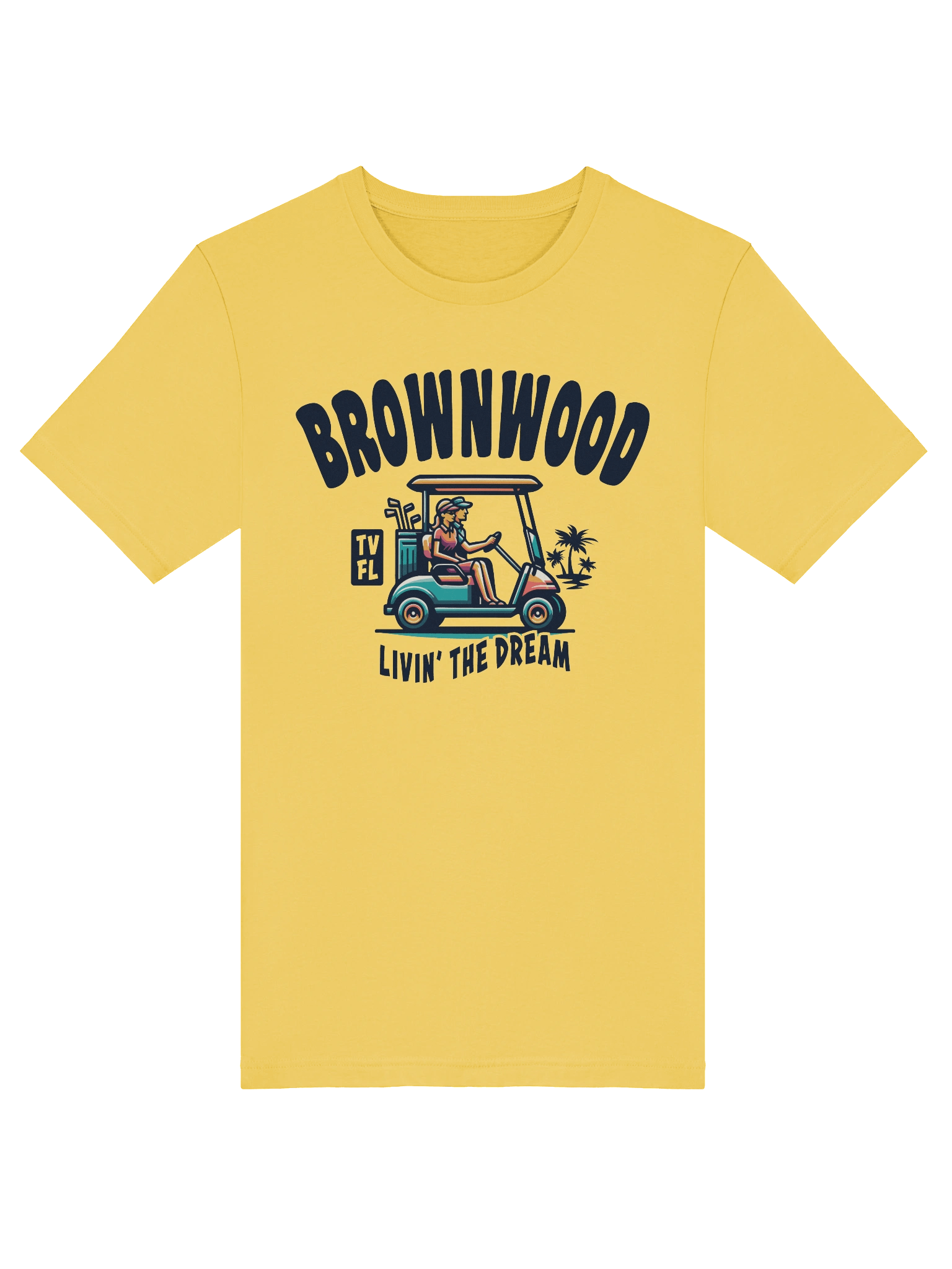 Brownwood TV Florida USA Golf Cart Design T-shirt product image (3)