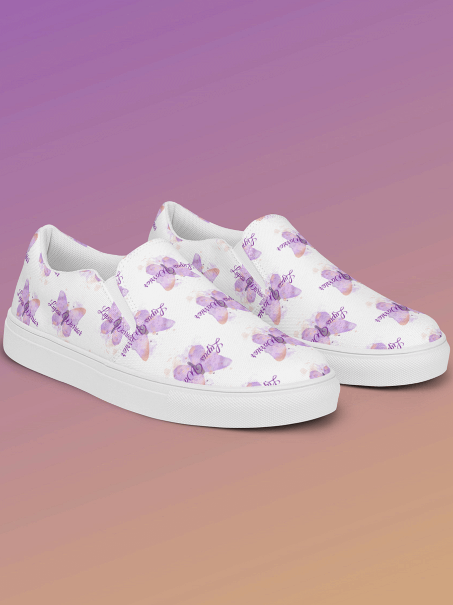 Purple Butterfly Lupus Warrior Slip On Canvas product image (6)