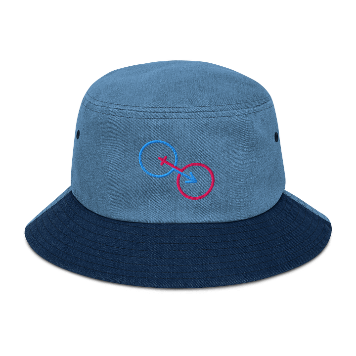 Interconnected Traditional Genders Denim Bucket Hat product image (1)