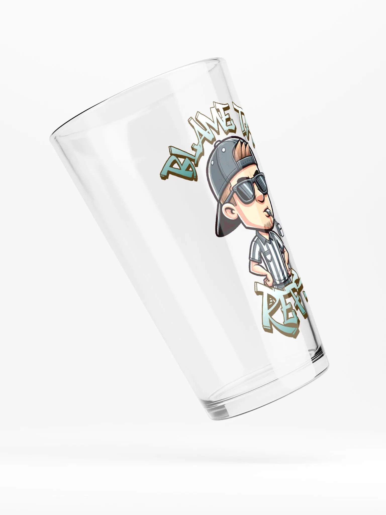 BLAME THE REFS SHAKER PINT GLASS product image (4)