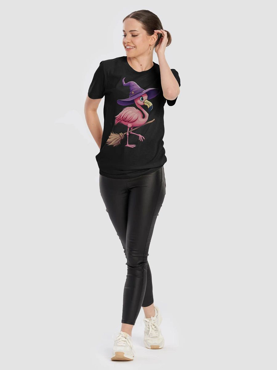 Flamingo Witch Halloween T-Shirt product image (61)
