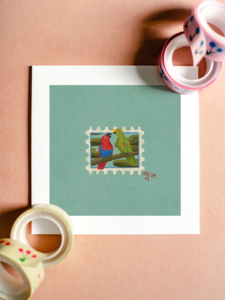 Eclectus Parrot Stamp Print – Birbfest 2024 product image (1)
