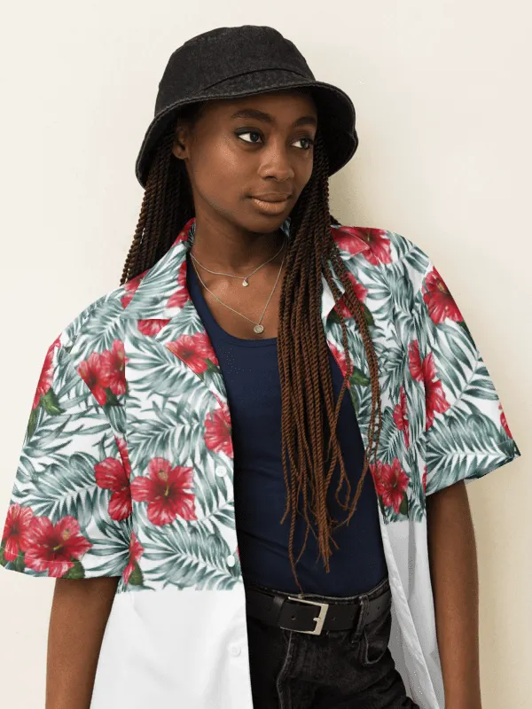 Hibiscus Leaf Design | Unisex Hawaiian Shirt product image (2)