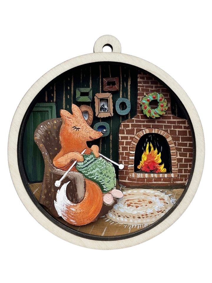 CraftTherapy Kit: Knitting Fox Christmas Ornament product image (1)