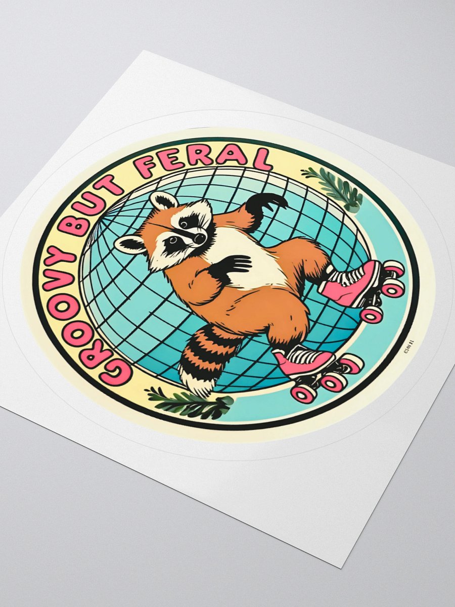 Feral Raccoon Roller Skating Sticker product image (8)
