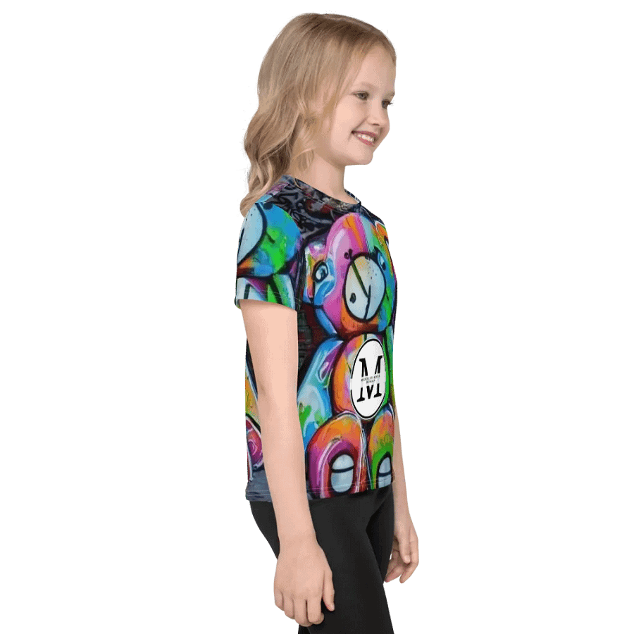 Graffiti Teddy Bear Kids T-Shirt product image (5)