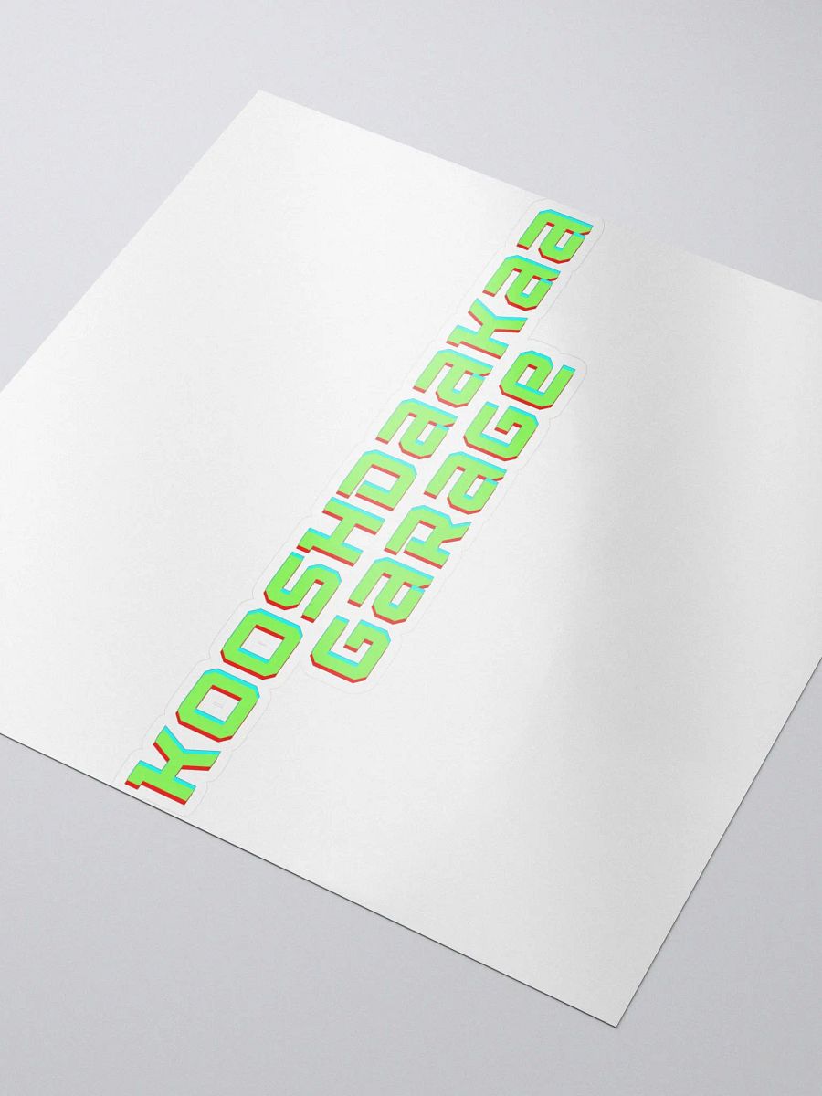 Kooshdaakaa Garage Kiss Cut Sticker product image (3)