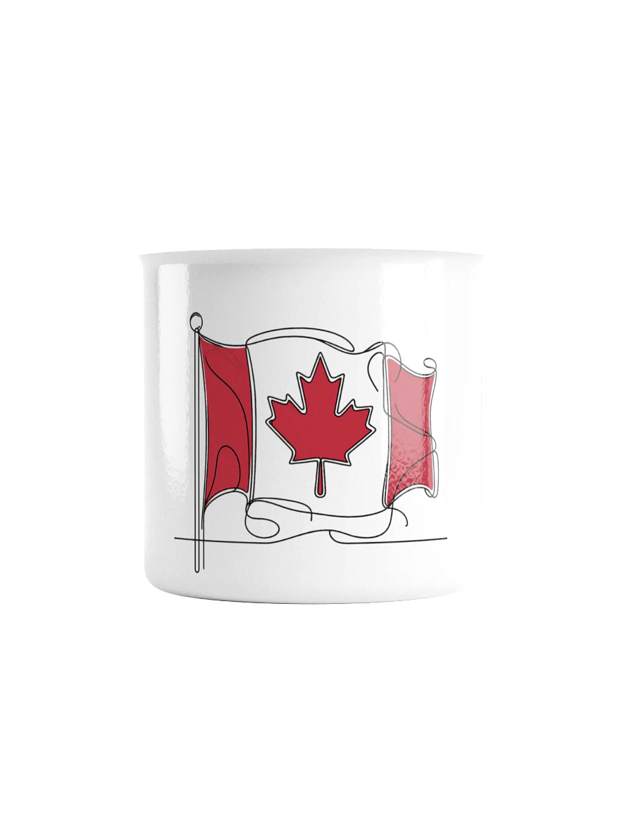 Canadian Flag Line Art Style Enamel Mug product image (2)