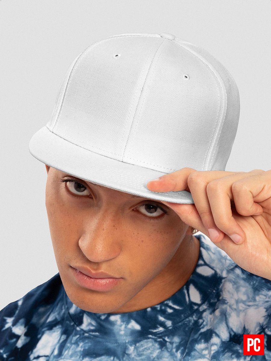 Plain Color White Wool Blend Snapback Cap product image (1)
