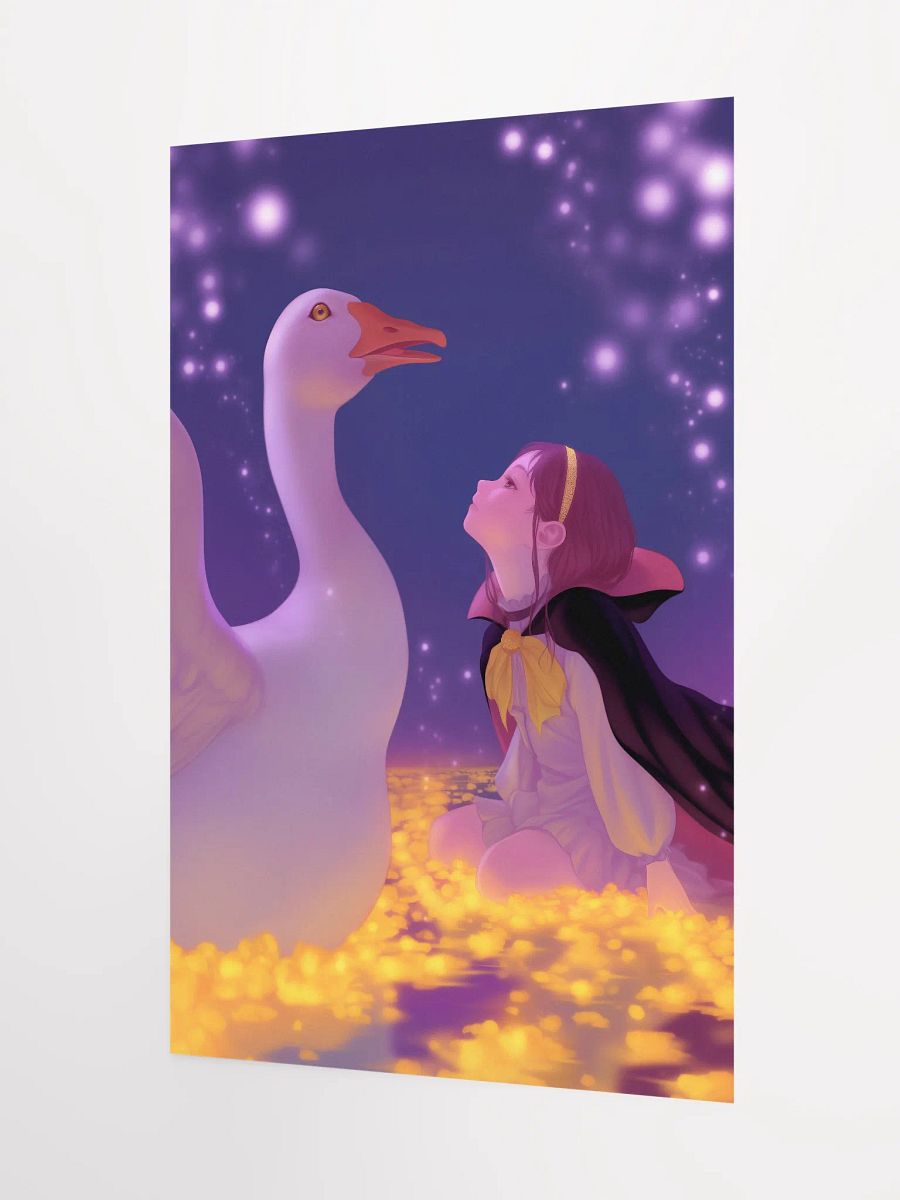 Whimsical Goose and Girl Poster product image (3)
