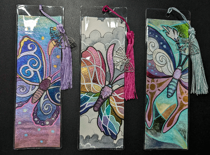 Watercolor Bookmark: Nightsong Moths Set 2 product image (1)