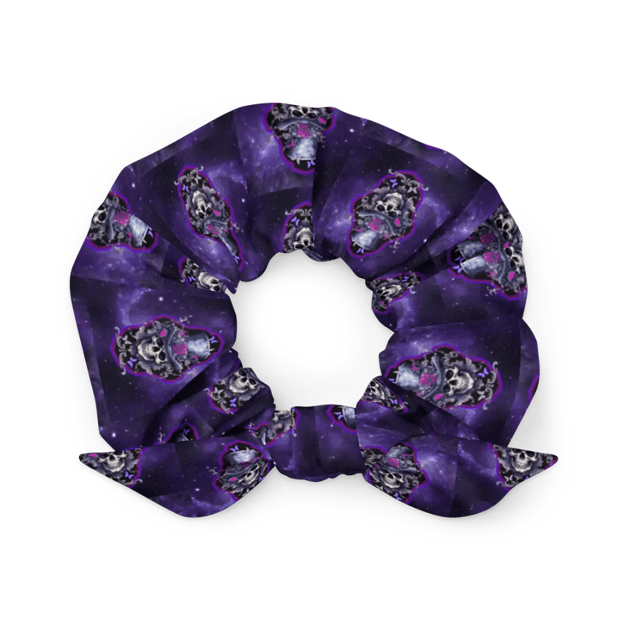 Gothic Skull & Roses Purple All-Over Print Scrunchie product image (3)