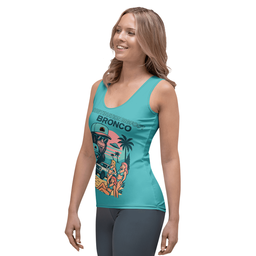 Destination Bigfoot Bronco Slanted Best Friend's Women's Tank (Dark Turqouise) product image (3)