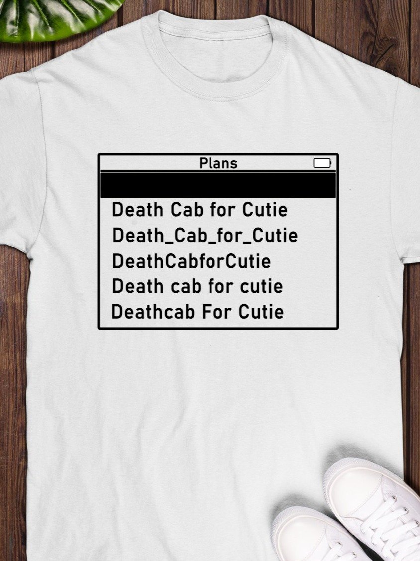Death Cab For Cuite DCfC Screen 2025 White T-Shirt product image (1)