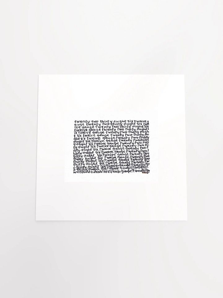 twenty two thirty ought six twelve gauge panel card print product image (2)