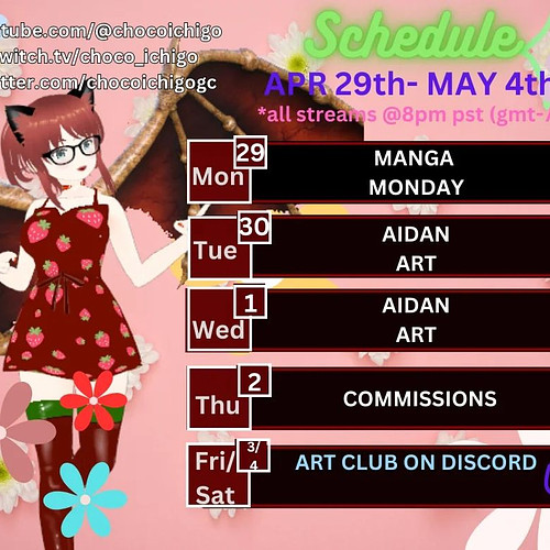Manga Monday, finishing that Aidan Art, and then Commissions at the end of the week! Seems pretty good to me!

#twitch #twitc...