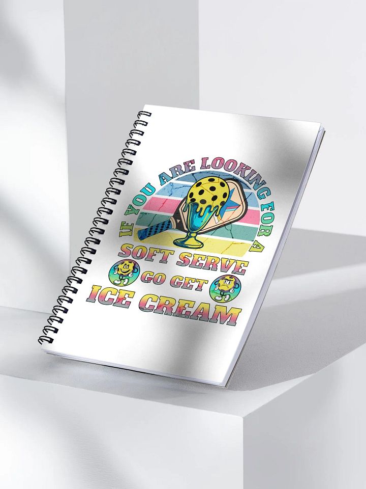 Soft Serve Go Get Ice Cream Pickleball Whimsical Dreams Spiral Notebook product image (2)