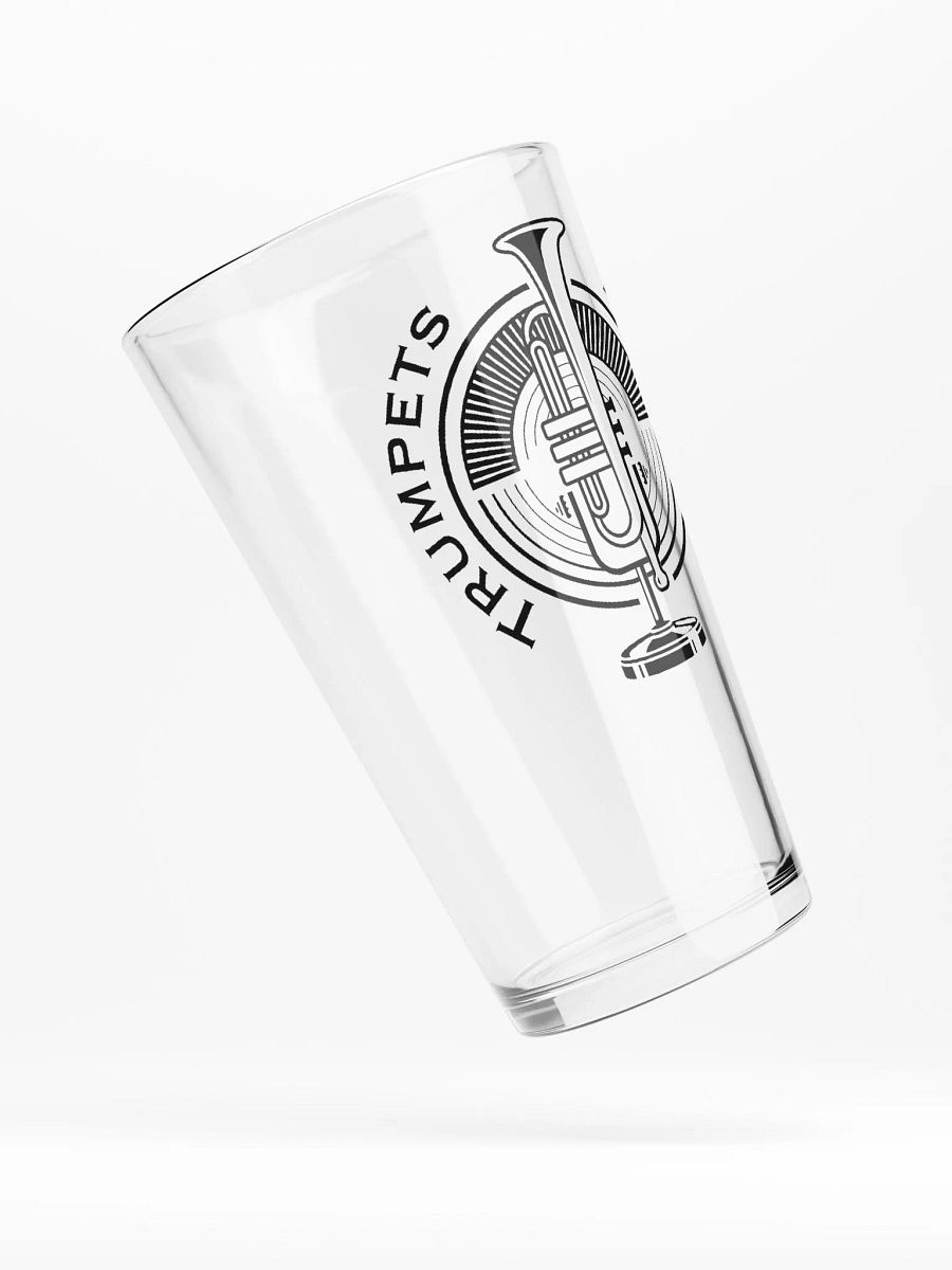 Trumpets Mic'd Up Logo Pint Glass product image (4)