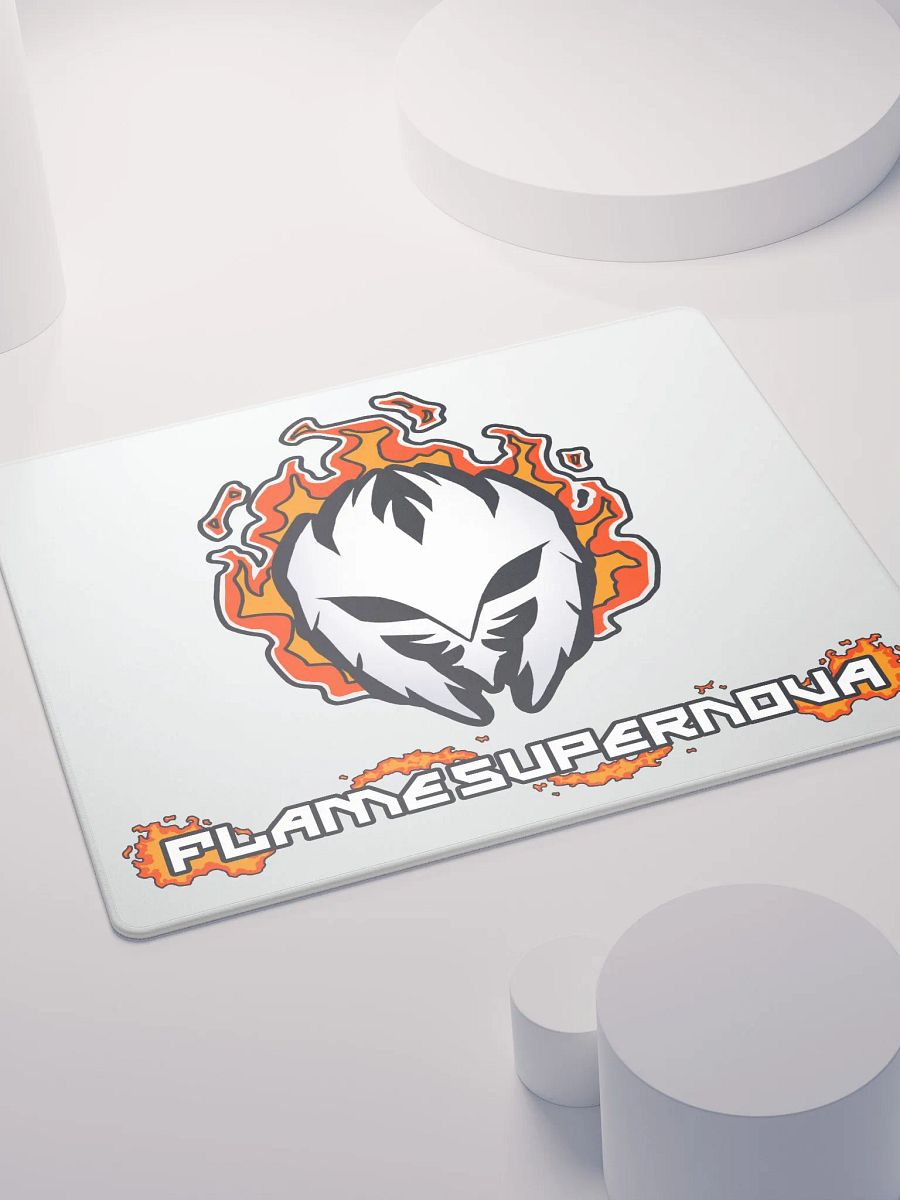 Mask Icon v2 (White) Gaming Mousepad (White) product image (4)