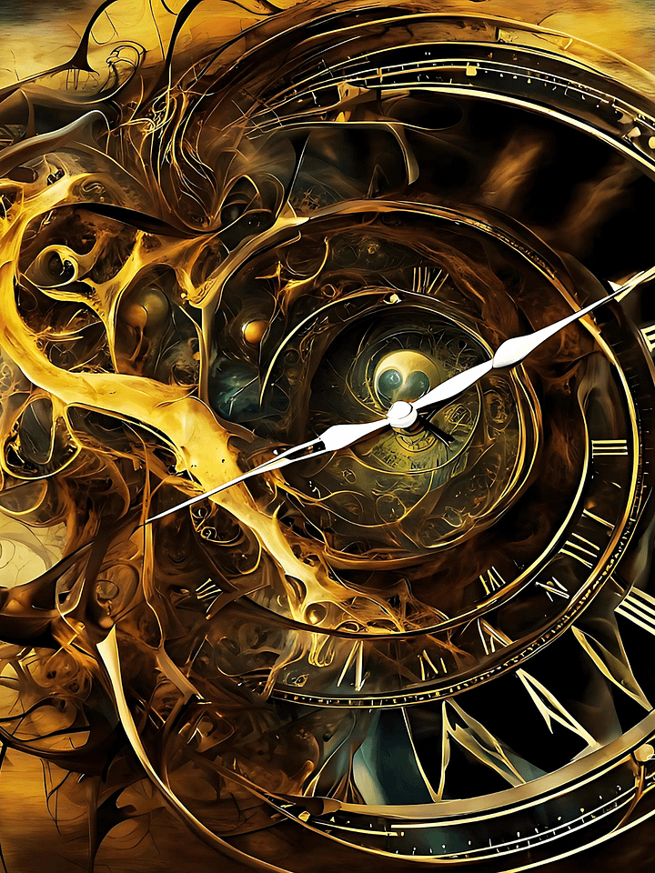 Time Confusion-17 | Canvas Artistic Wall Painting product image (1)